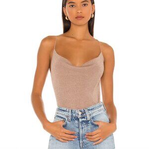 525 Cowl Neck Tank in Portobella Light Brown Tan Knit Cami Camisole XS